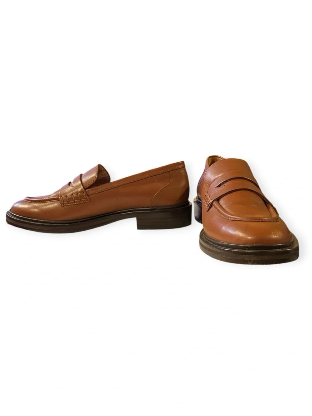 Madewell Women's Tan Leather Penny Loafers